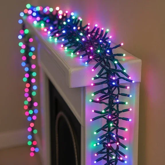 500 LED Connectable Cluster Lights - Candy or Green