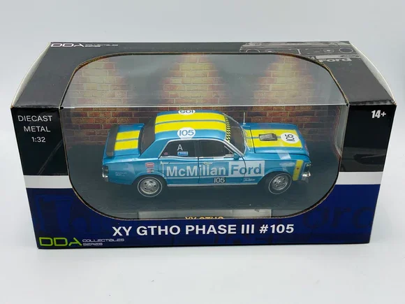 1:32 Blue XY GTHO #105 Racing Jim Richards Ford Falcon die-cast model with blue race livery
