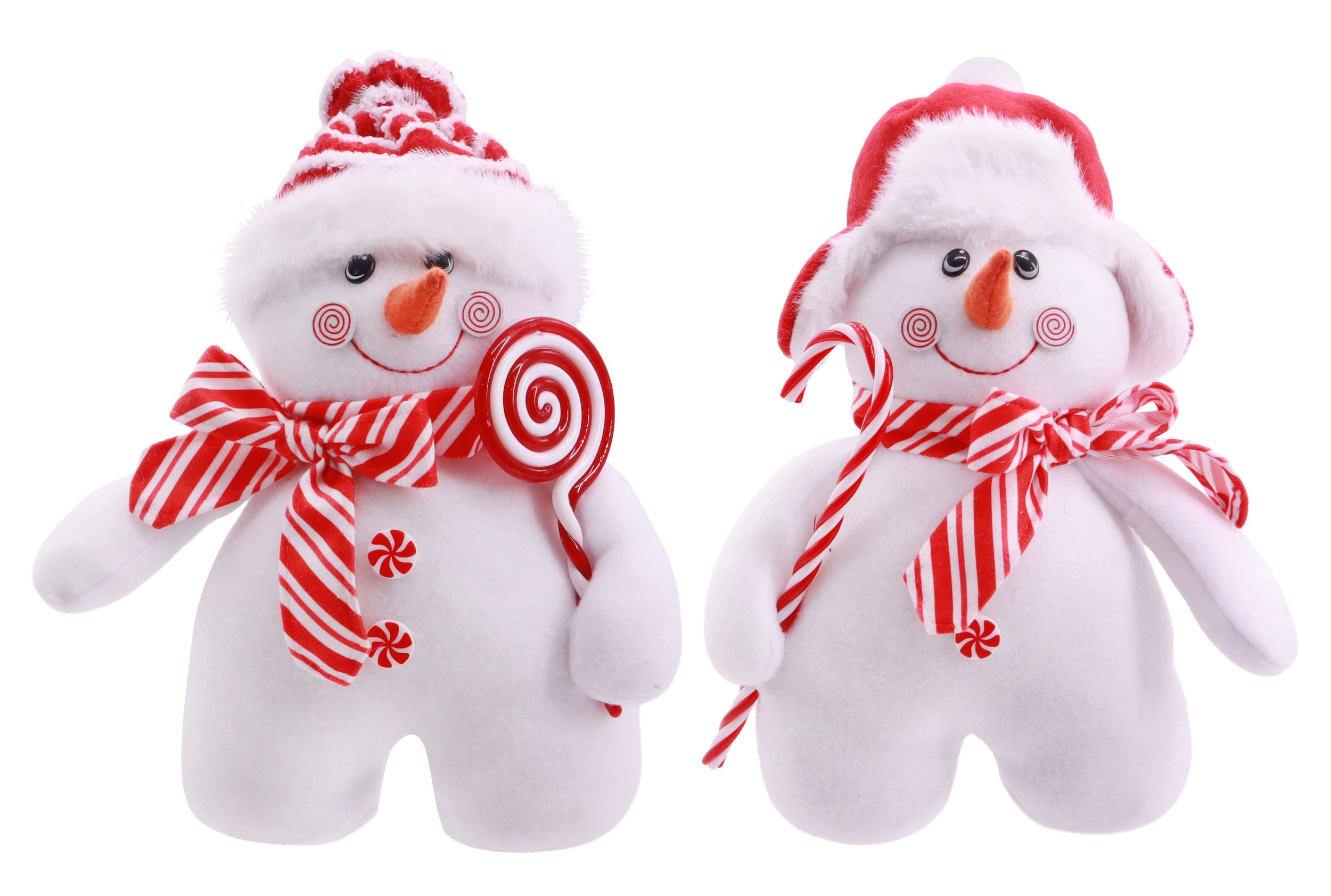 Snowman Candy Cane/ Lollipop 25cm Assorted