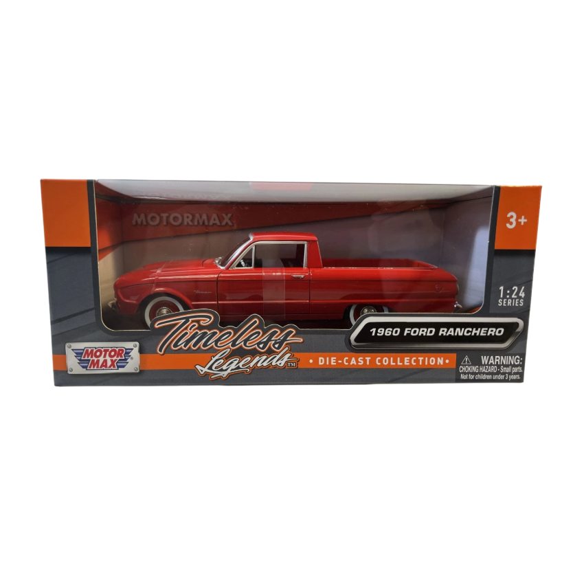 Motormax 1:24 Scale 1960 Ford Ranchero – Red Diecast Model Car