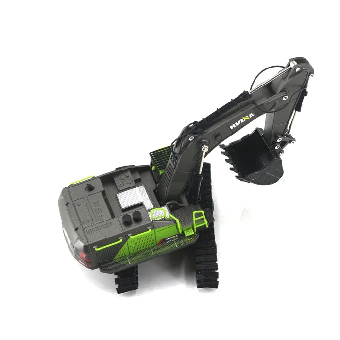 Huina 1:50 RC Diecast Excavator – realistic remote‑controlled excavator with movable arm, bucket, lights, and sounds