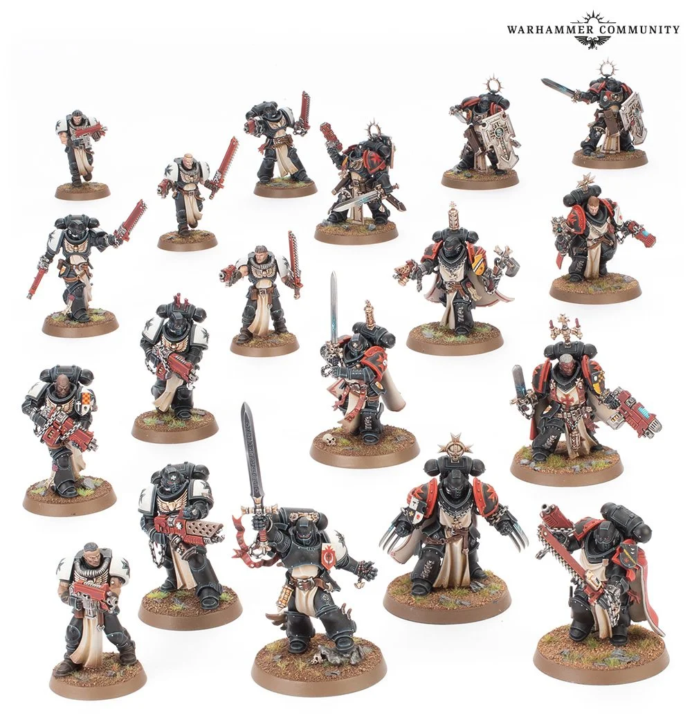 Combat Patrol: Black Templars box with Emperor’s Champion, Bladeguard, Sword Brethren, Crusaders and transfer sheets