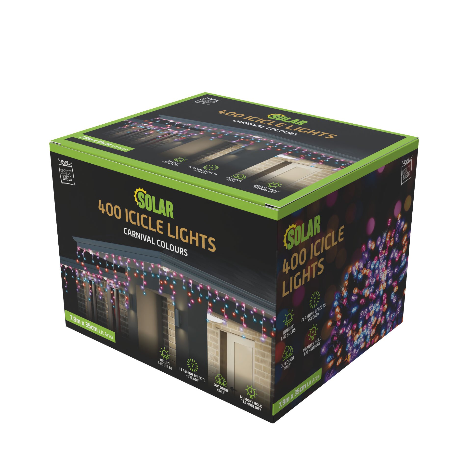 400 LED Solar Icicle Lights – Carnival