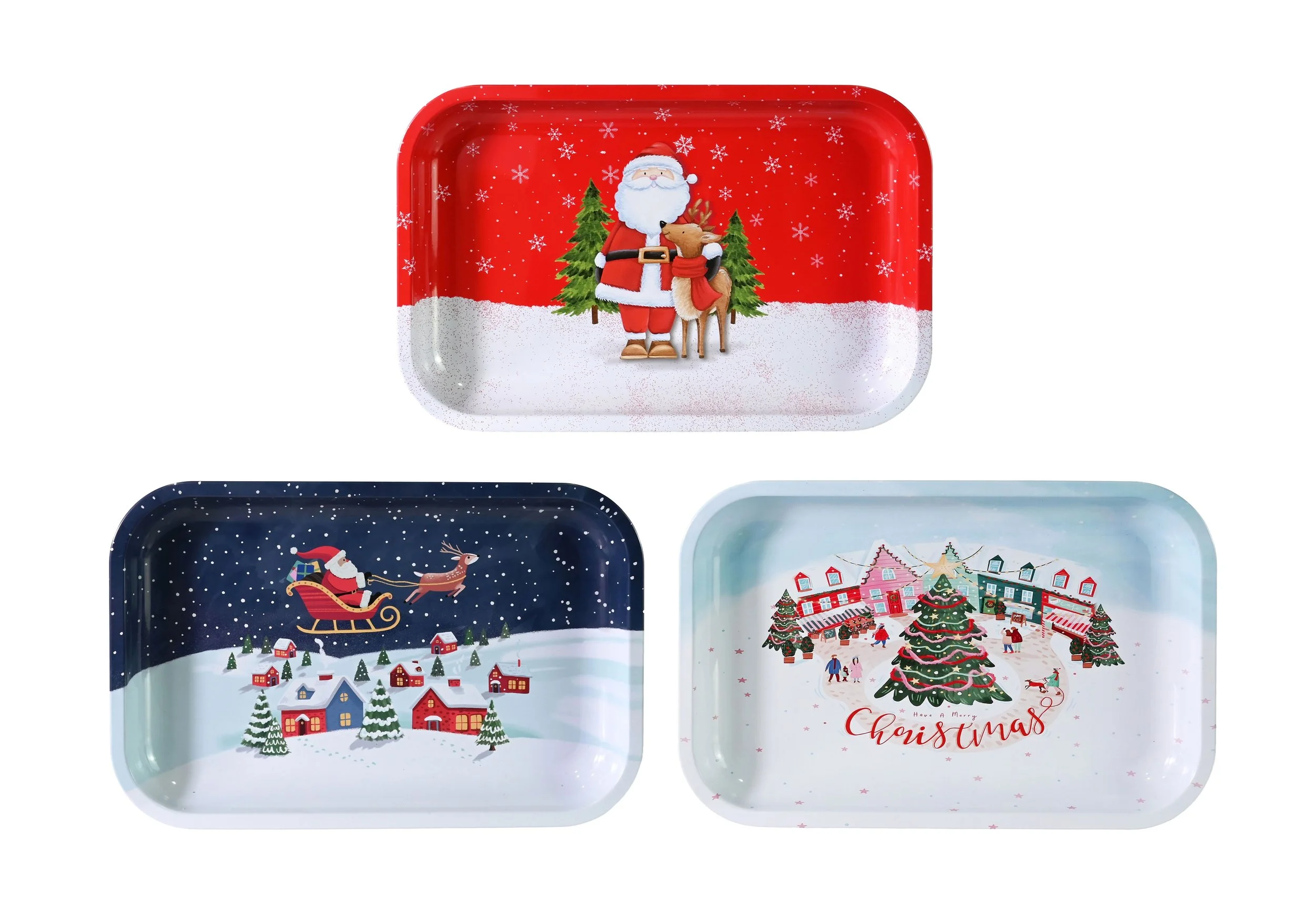 Scenic Christmas Tray Assorted