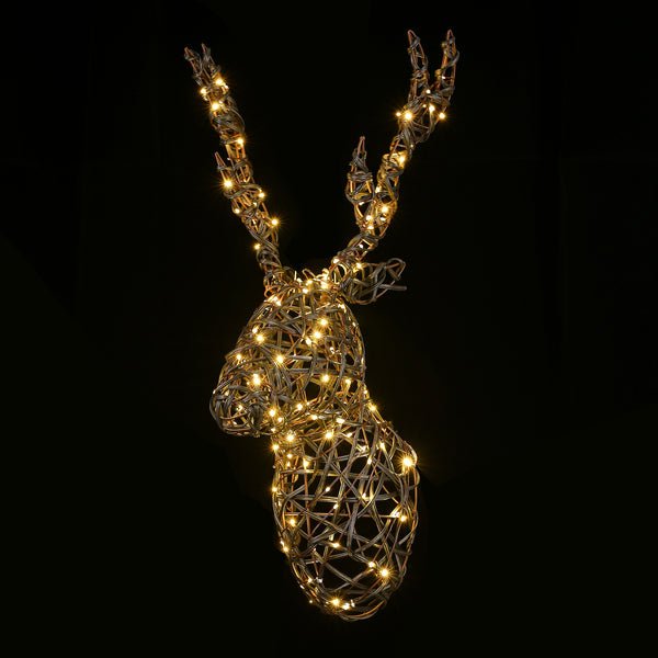 84cm Outdoor Light-Up Reindeer Head – 140 Warm White LEDs