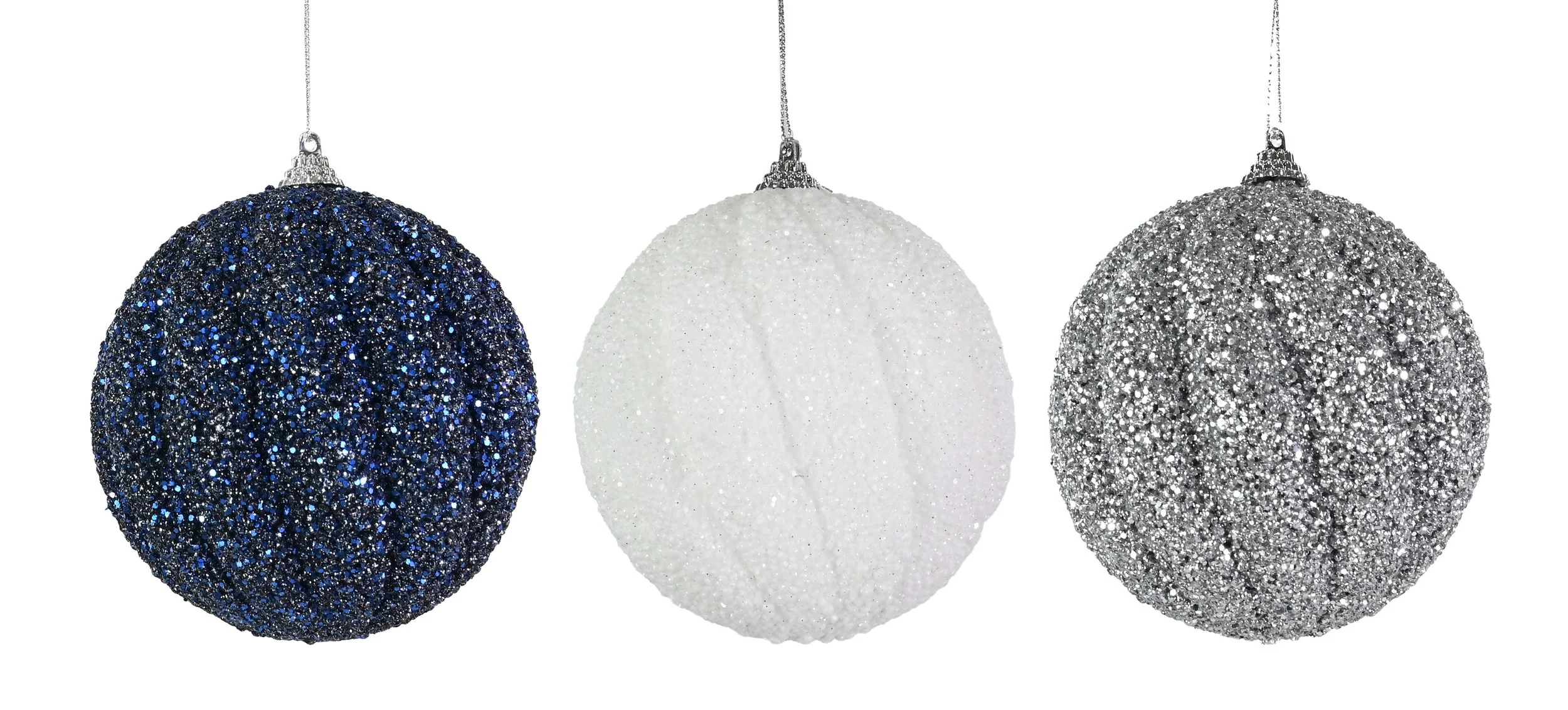 Glitter Swirl Bauble 10cm Assorted