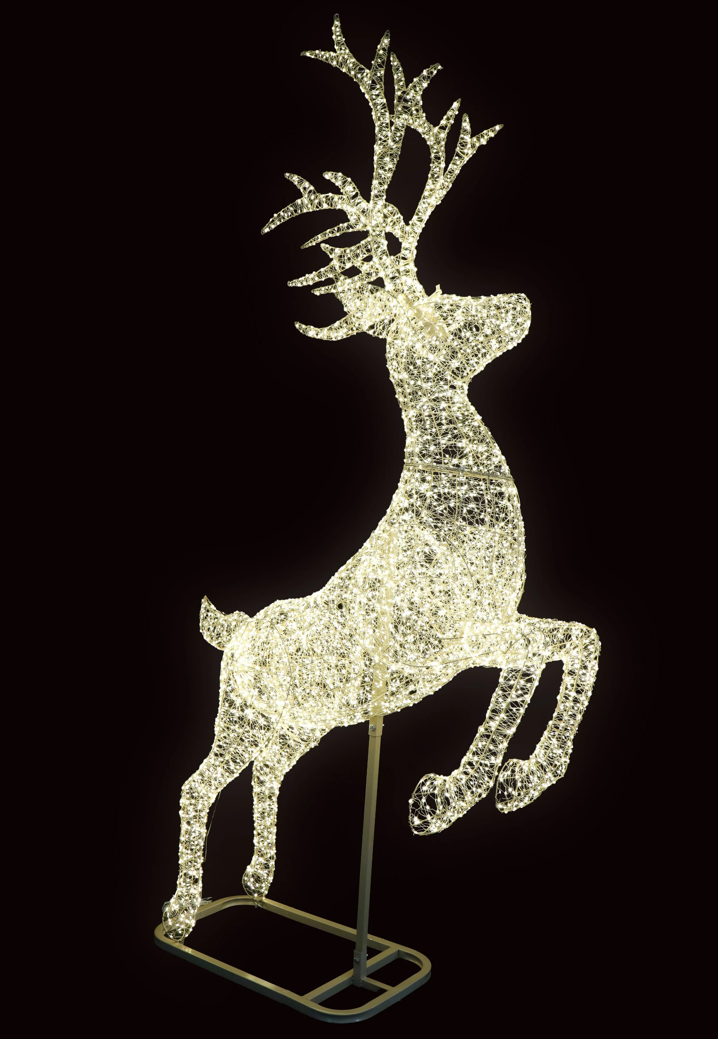 Giant Leaping Reindeer 270cm Twinkle