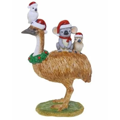 Xmas Emu & Friends Holiday Statue 21cm