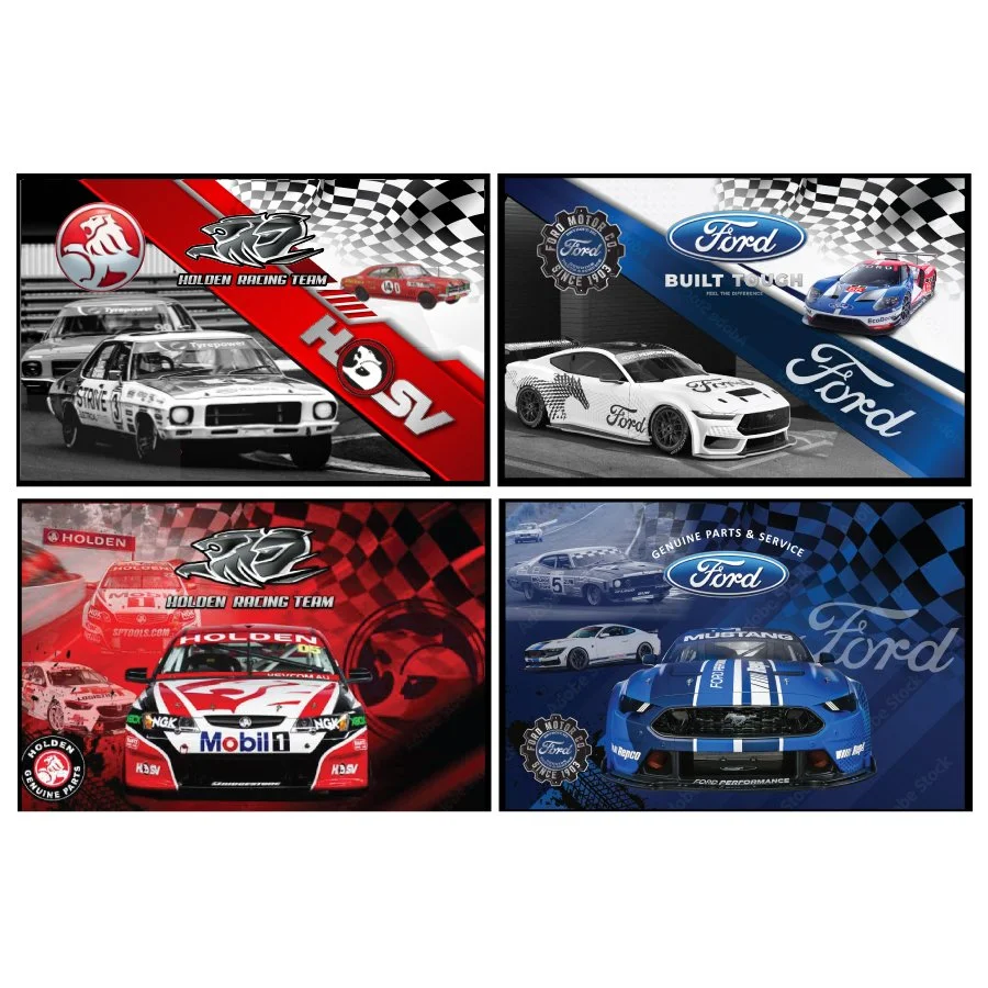 Motor Heads Holden & Ford Framed Canvas