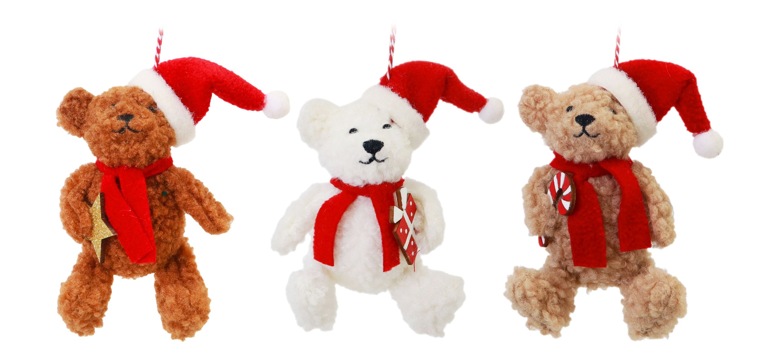 Hanging Plush Teddy Bear Assorted