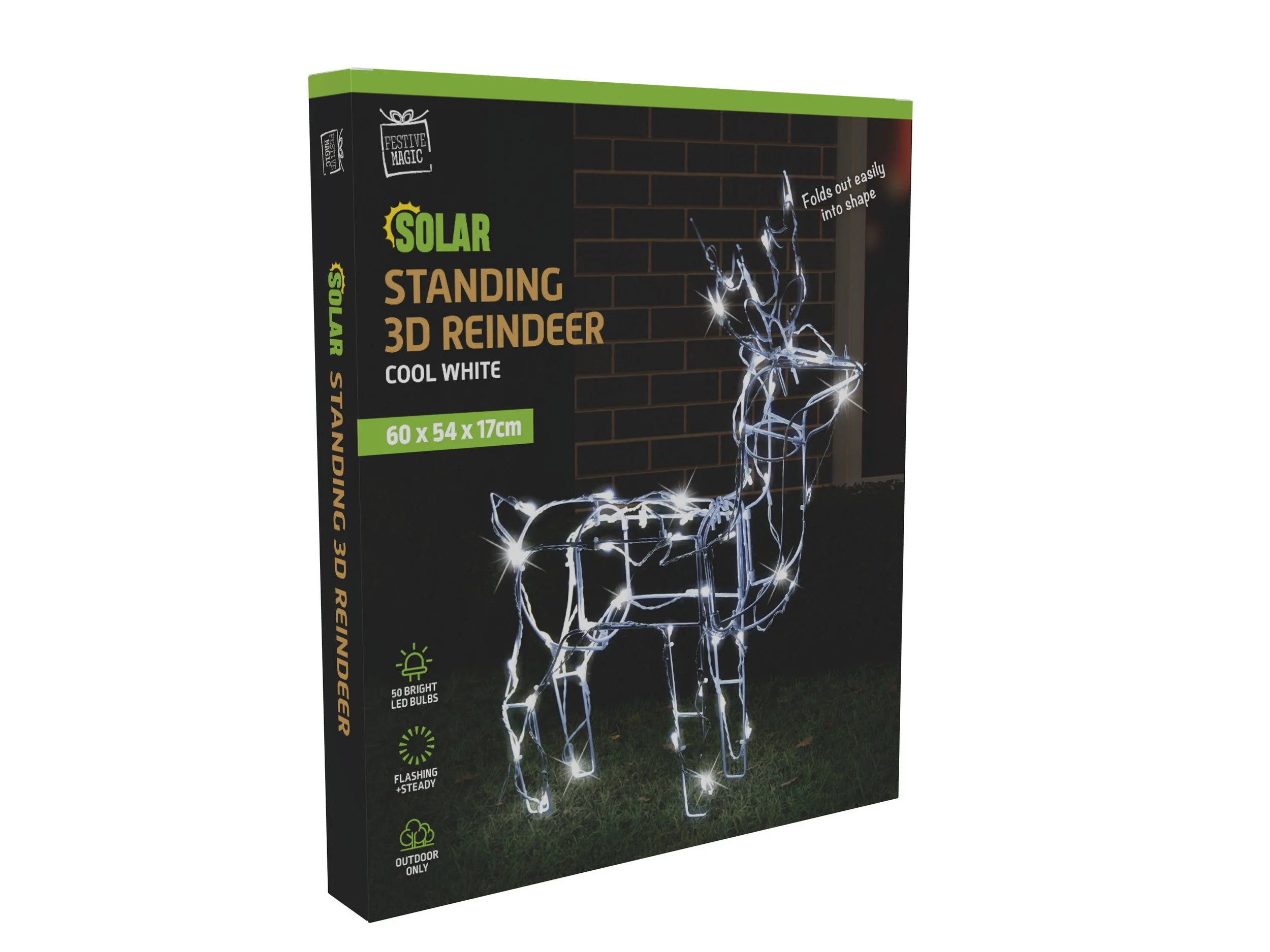 Solar Reindeer 3D White