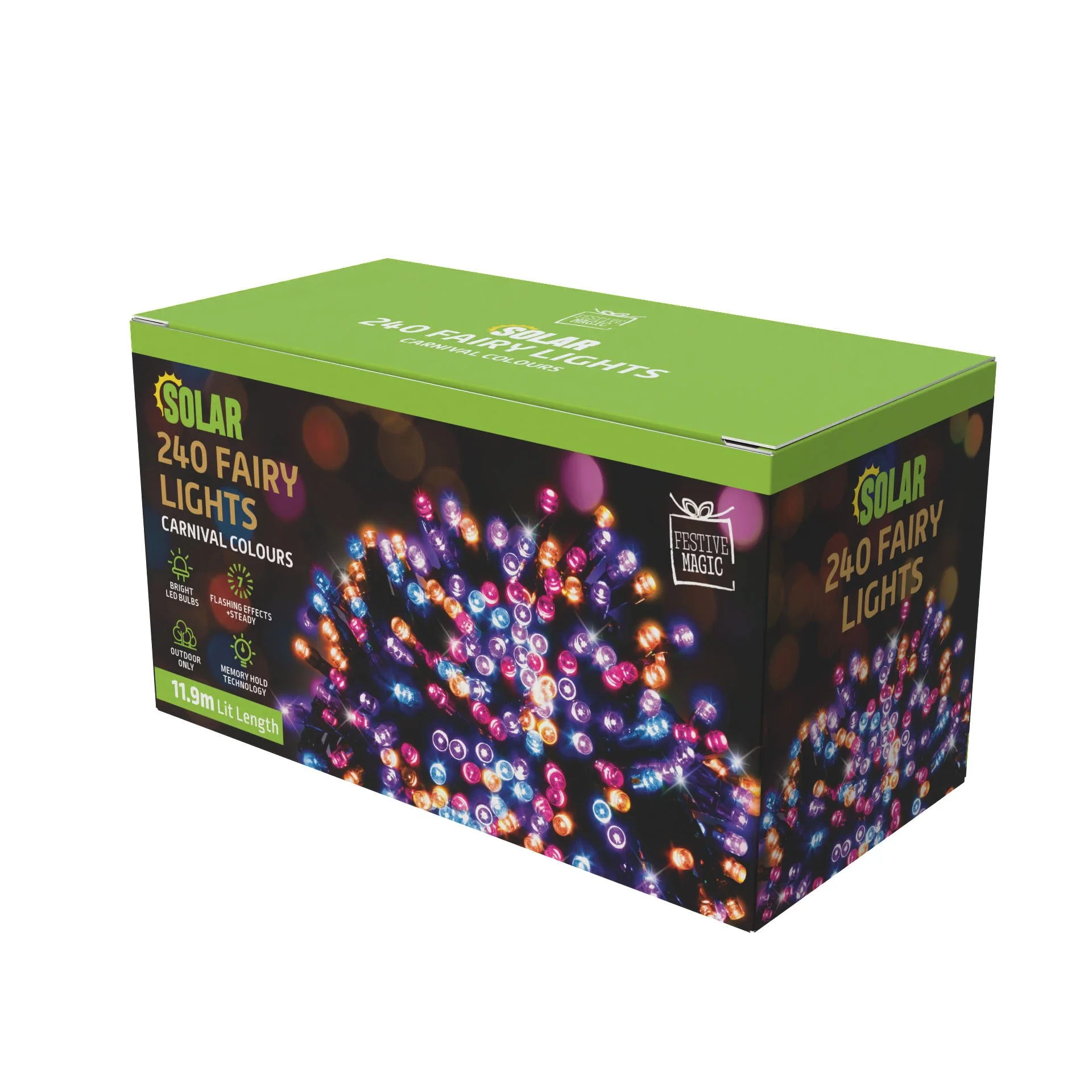 240 LED Solar Fairy Lights – Carnival