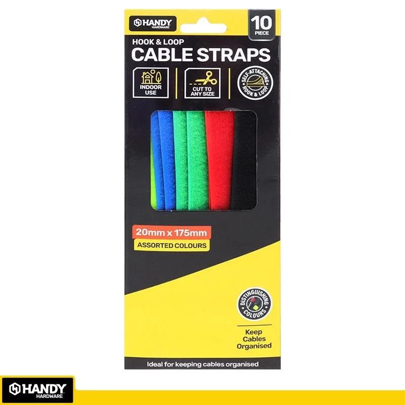 Cable Straps – Assorted Colours (10 Pack)