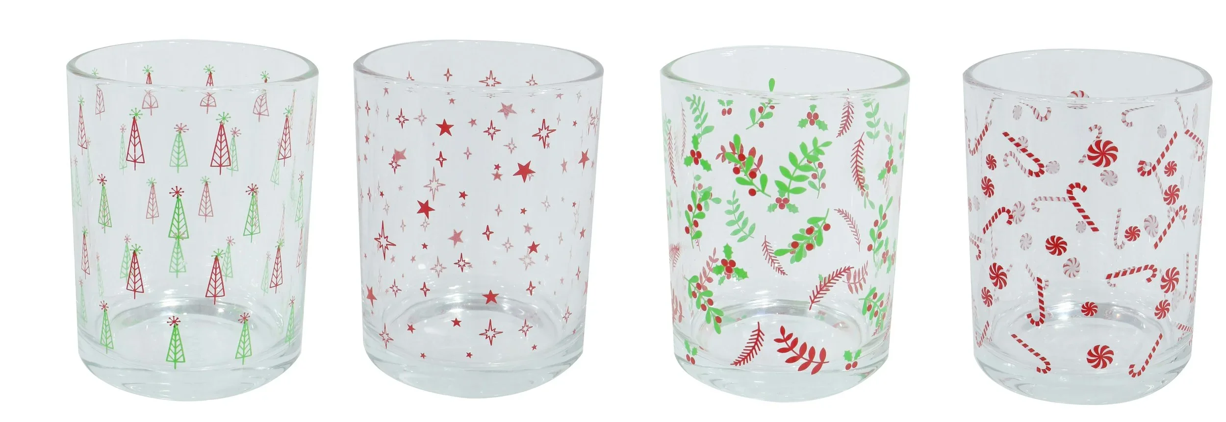 Christmas Glass Tumbler - 350mL - 4 designs