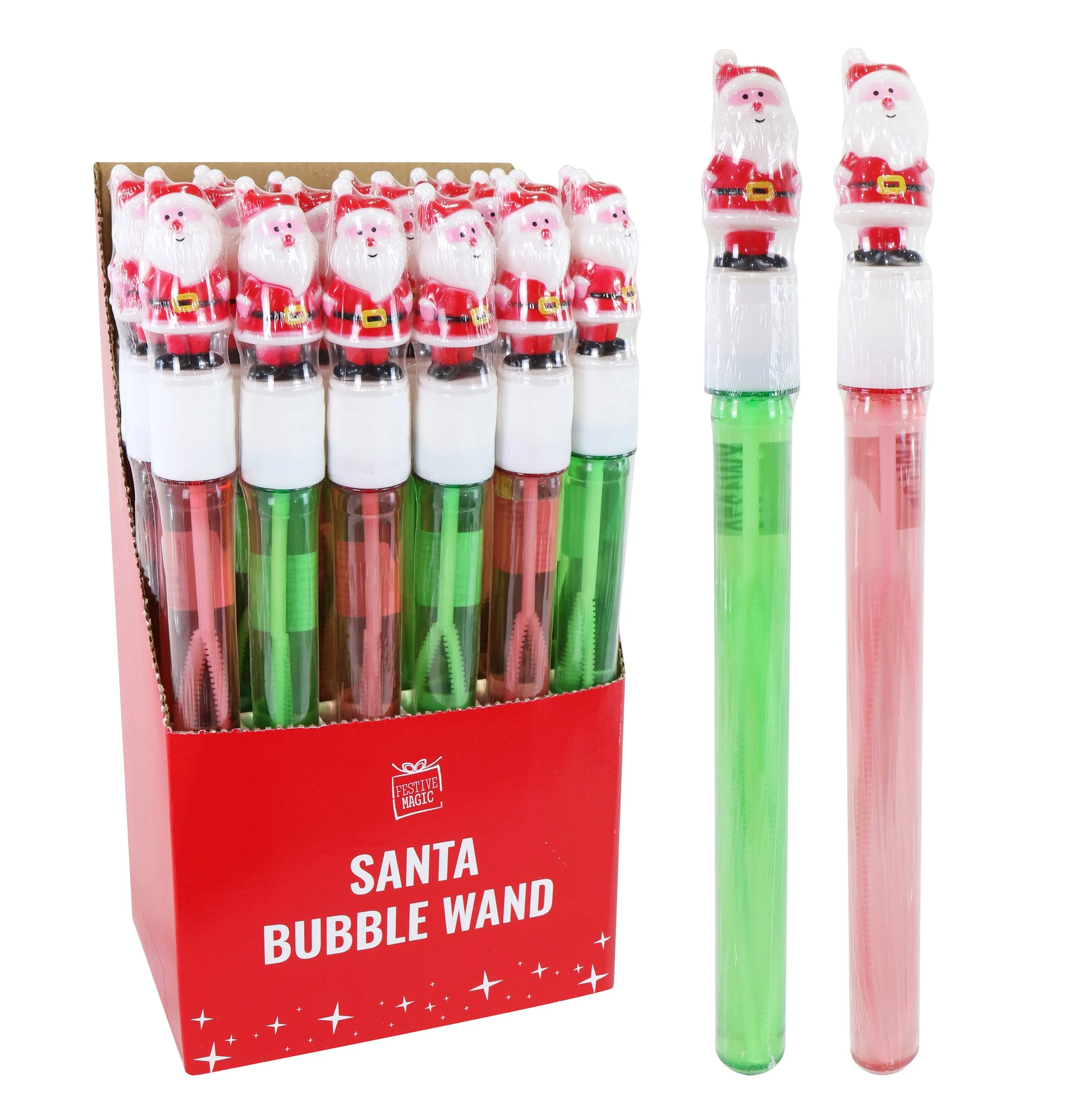 Santa Christmas Bubble Wand – 110mL, Assorted