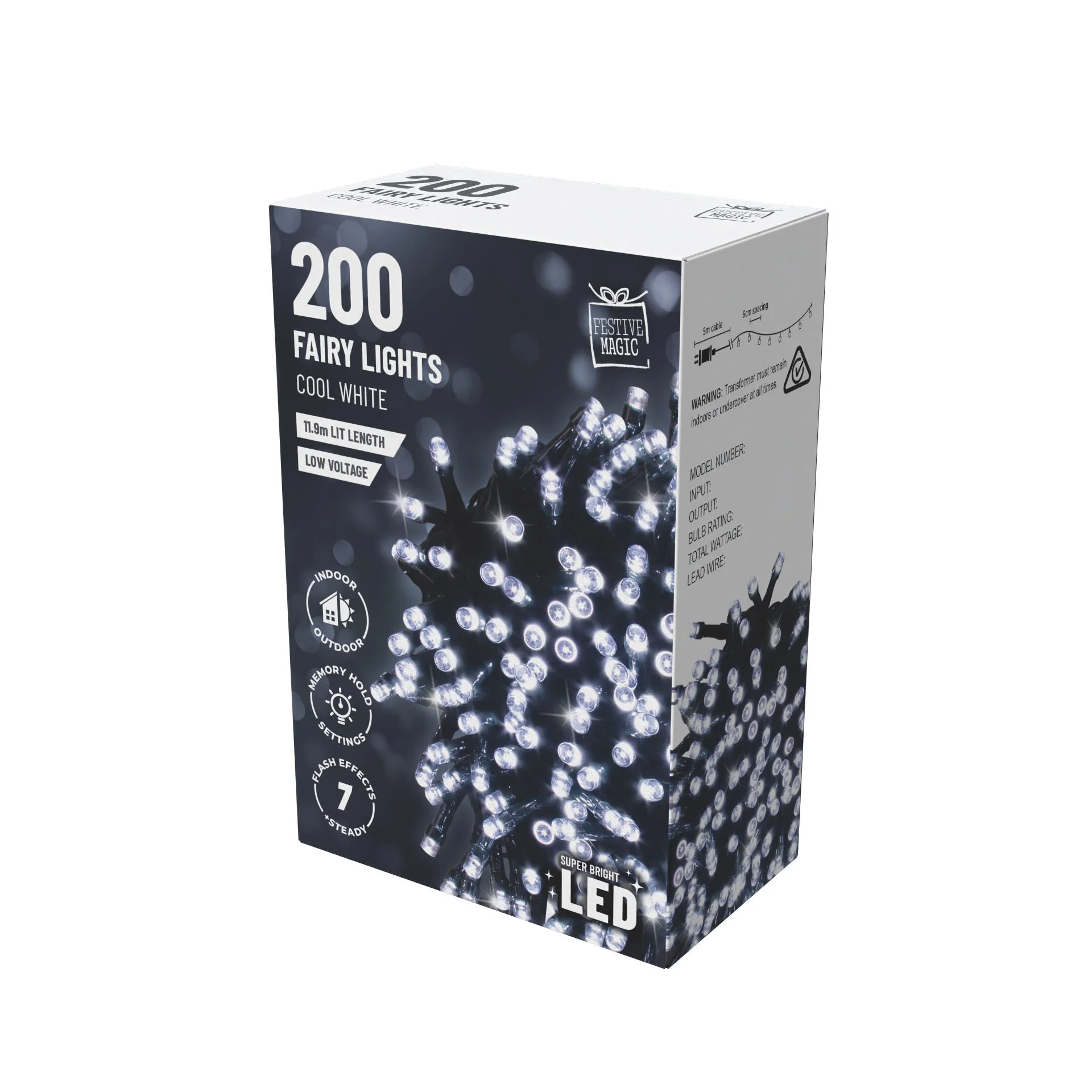 200 LED Flashing Lights – Cool White