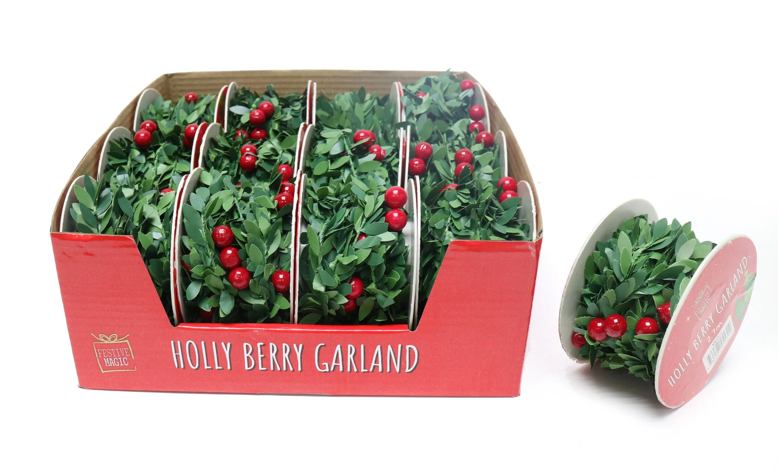 Holly & Berries Garland 2.7m