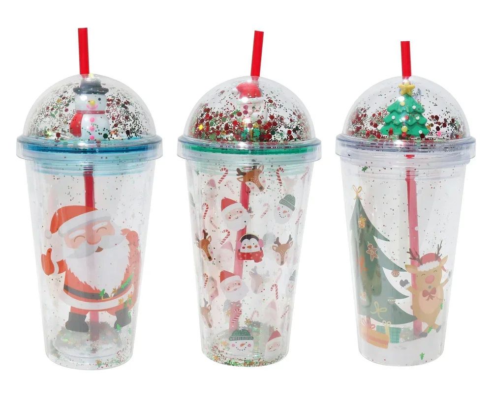 Tumbler with Confetti Topper - 450ML - 3 designs