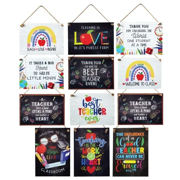 Vibrant Teacher Appreciation Signs - Assorted Designs