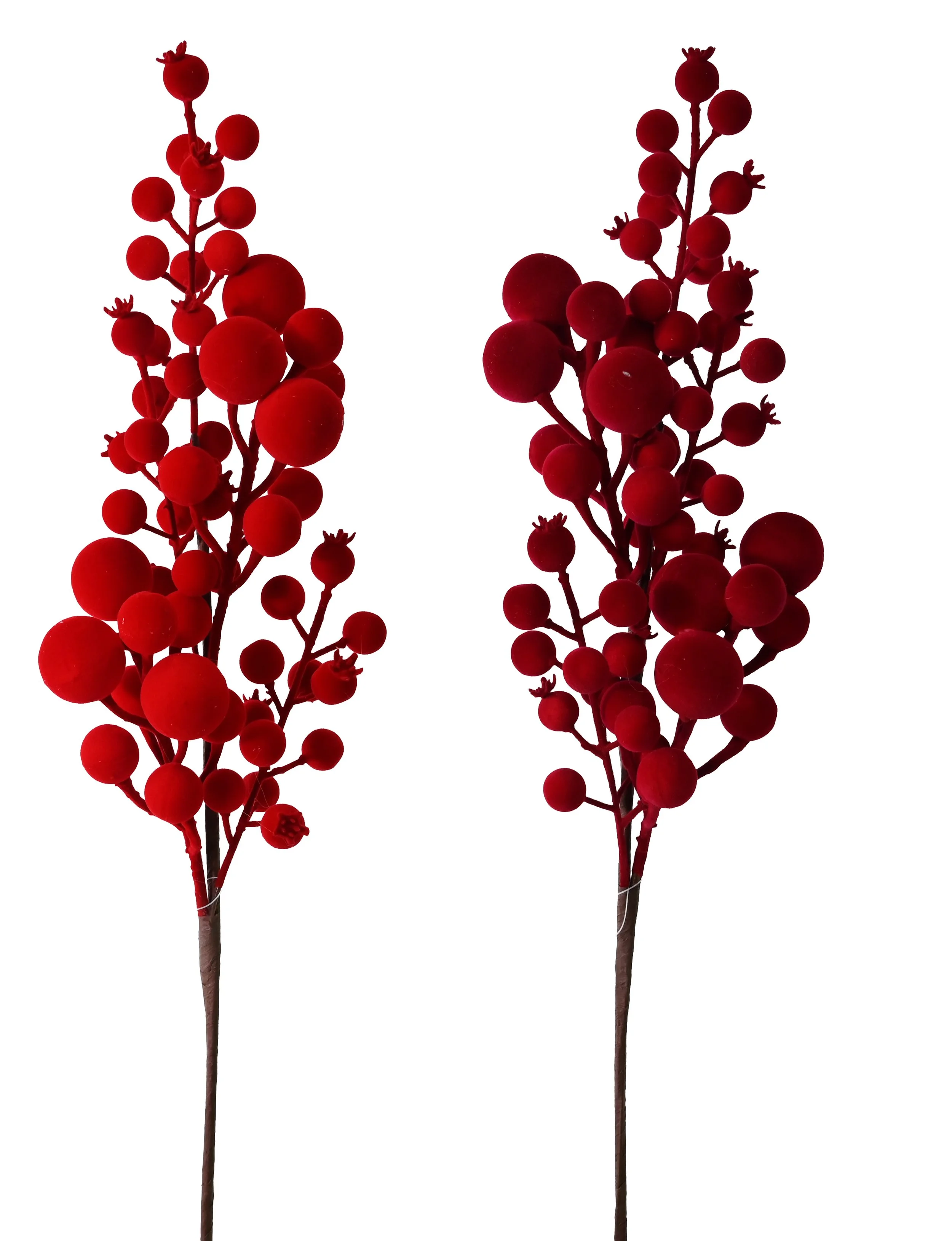 Flocked Multi Berry Pick 60cm Assorted
