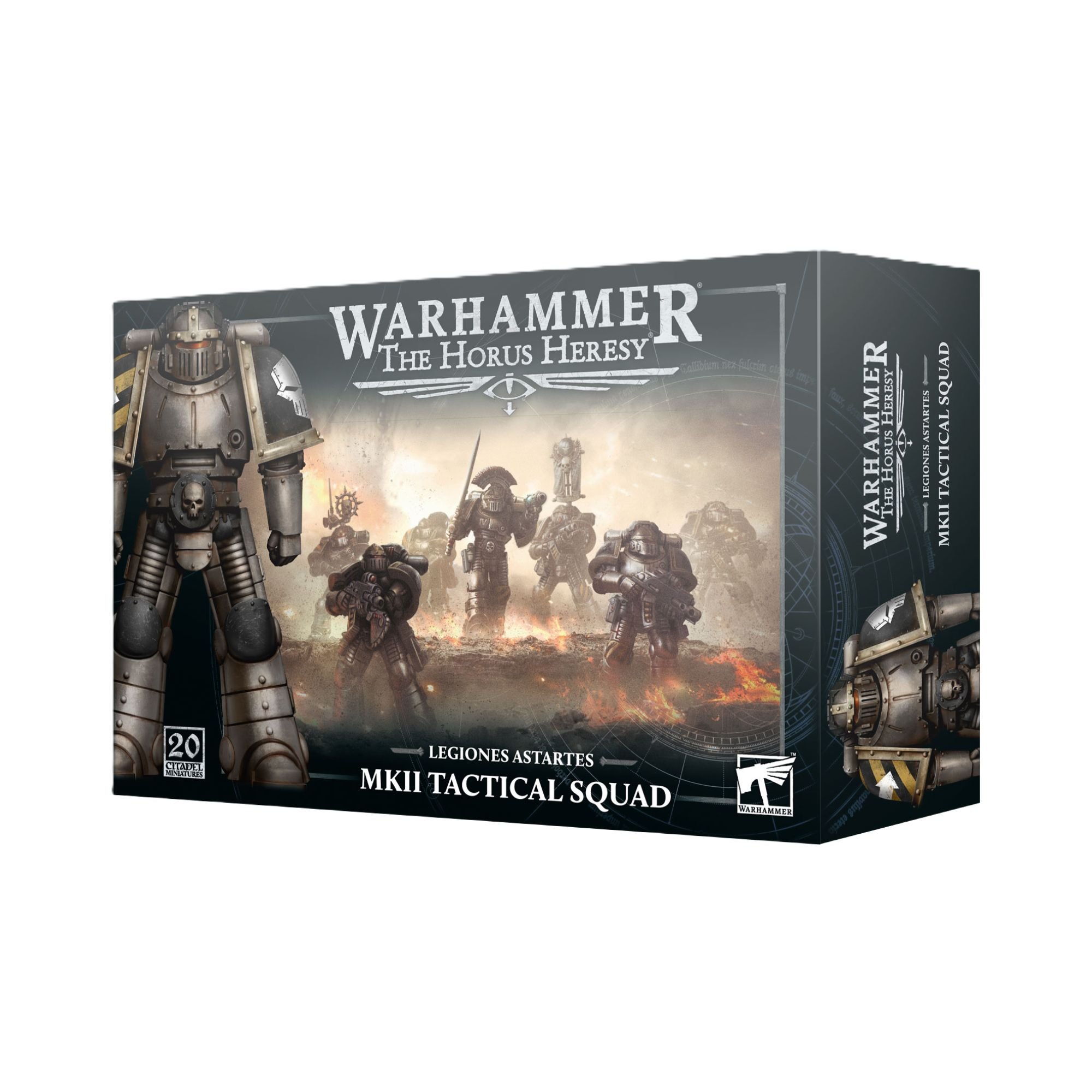 MkII Tactical Squad – 20 Legiones Astartes miniatures in Crusade-era power armour with Sergeant options