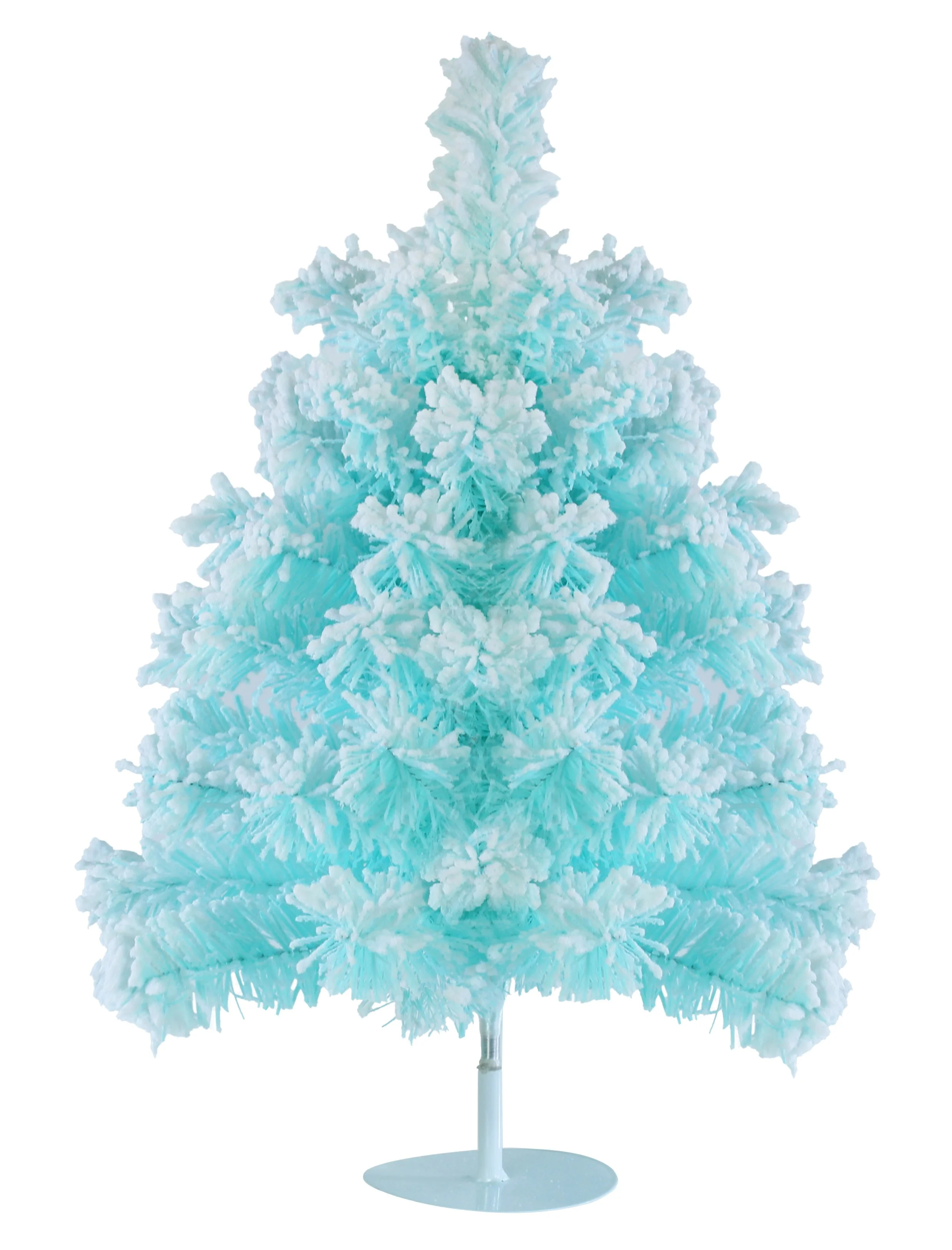 Flocked Snow Table Tree 45cm Blue