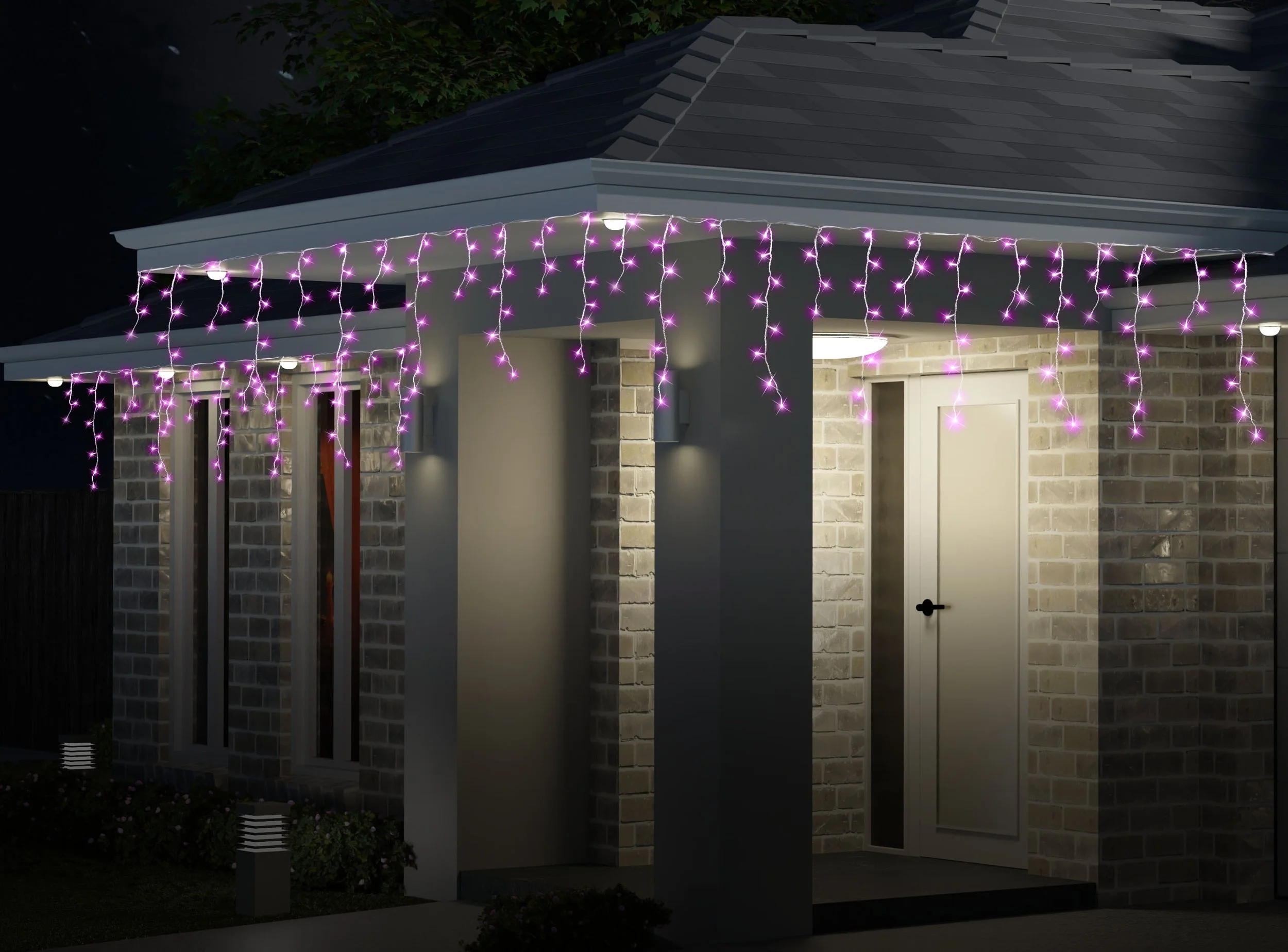 LED Icicles – 500 Pastel Sweet Pink
