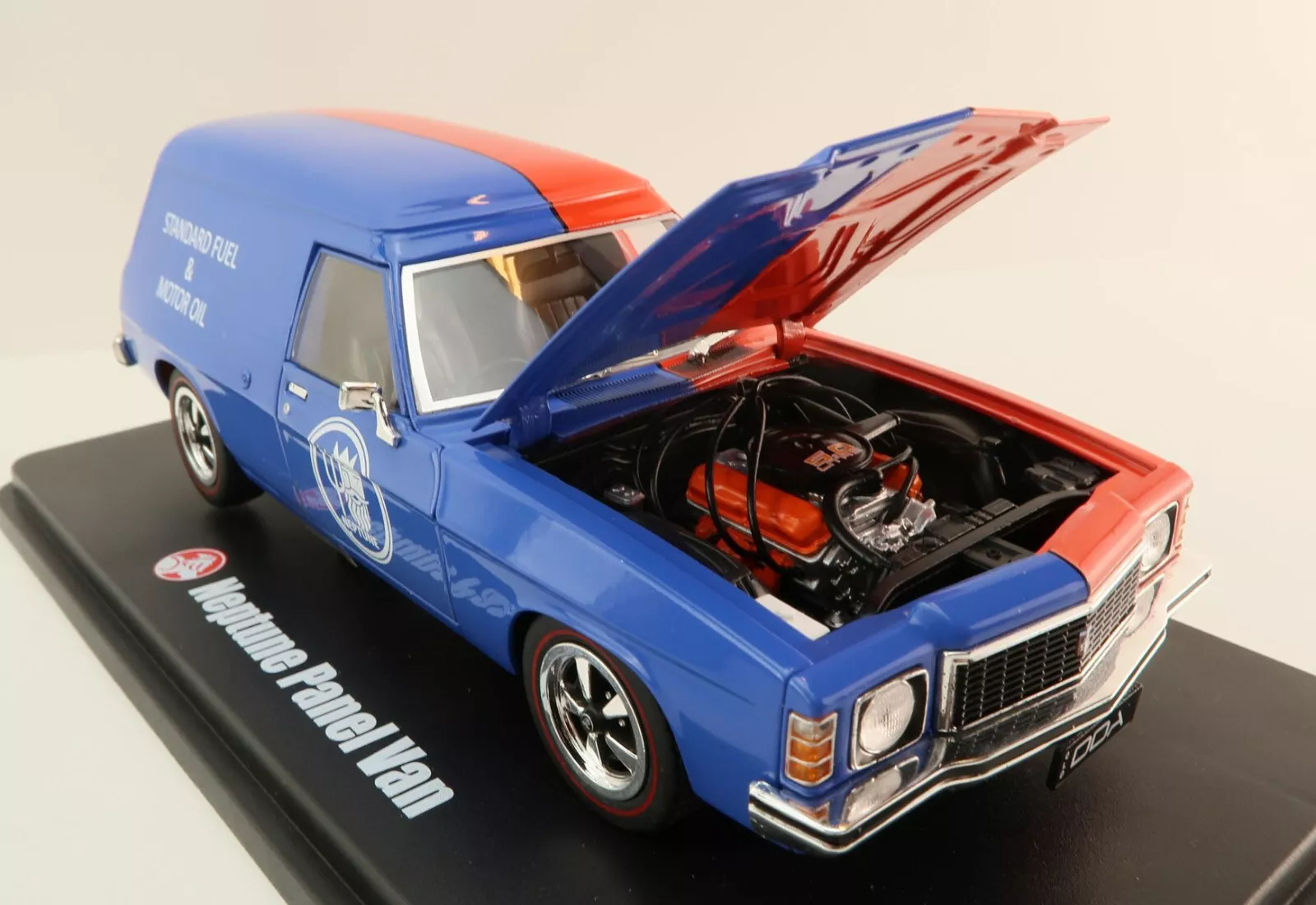 1:24 scale DDA Holden HJ Panel Van in Neptune Fuel livery – opening bonnet, doors, tailgate, detailed engine and Neptune branding