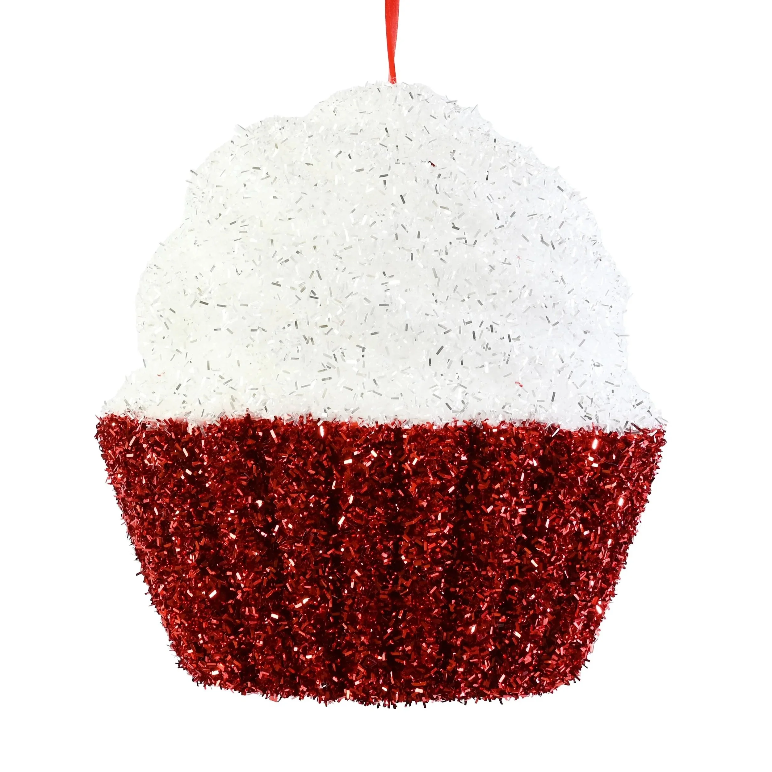 Hanging Tinsel Cupcake 24cm