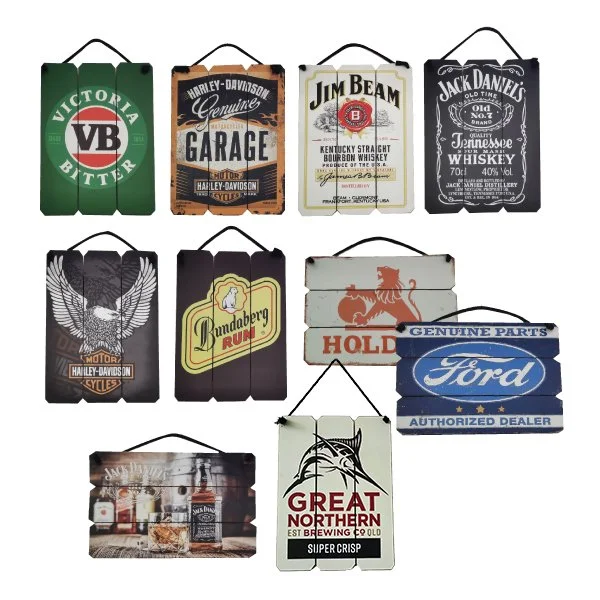 Man Shed Panelled Wooden Signs - Assorted Designs