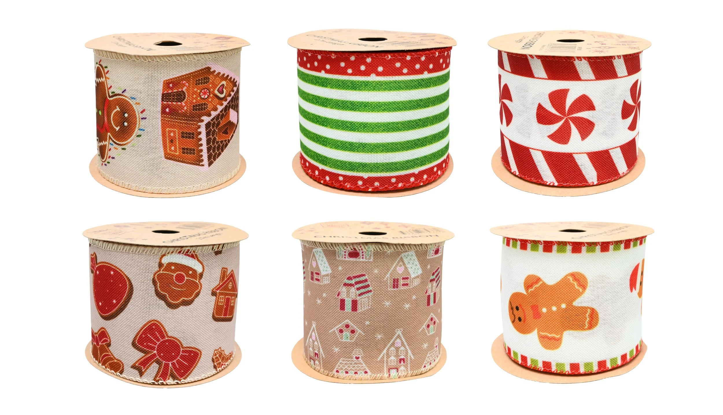 Gingerbread Ribbon Mix 63mm × 2.7m