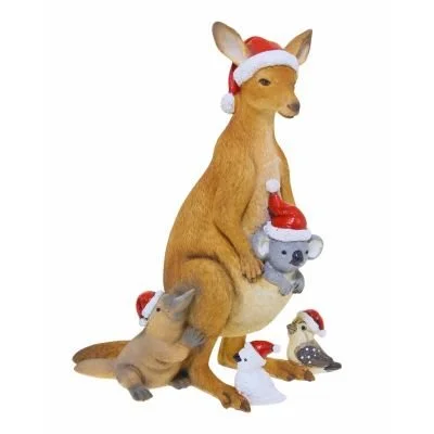 Xmas Kangaroo & Friends Holiday Decoration - 20cm