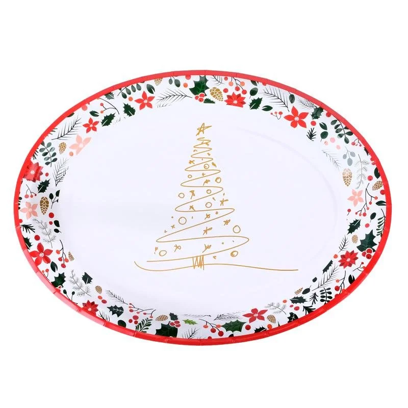 Paper Plates Oval Enviro Disposable 30 pack – 31cm x 23cm