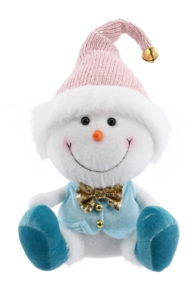 Pastel Snowman Sitting 30cm