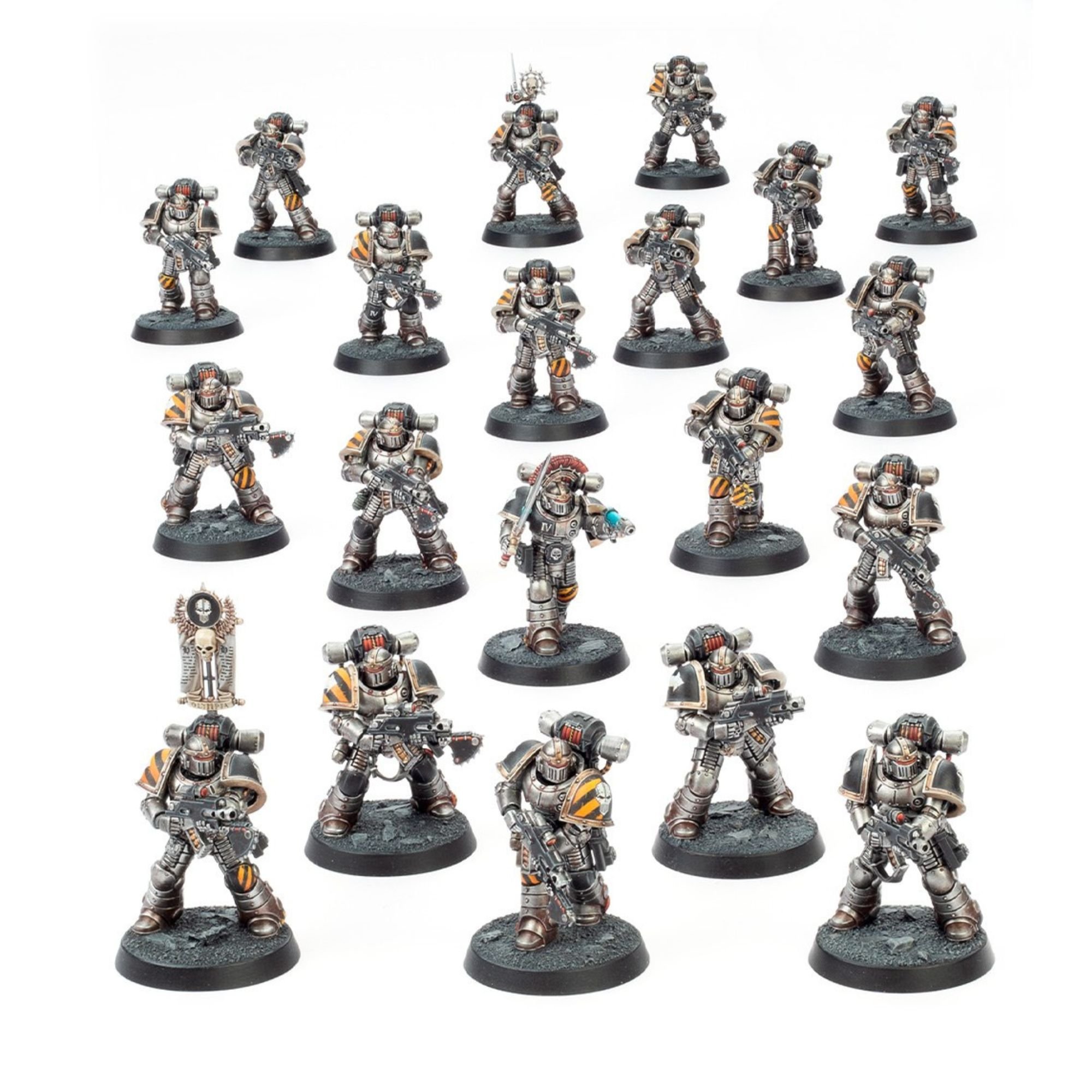MkII Tactical Squad – 20 Legiones Astartes miniatures in Crusade-era power armour with Sergeant options