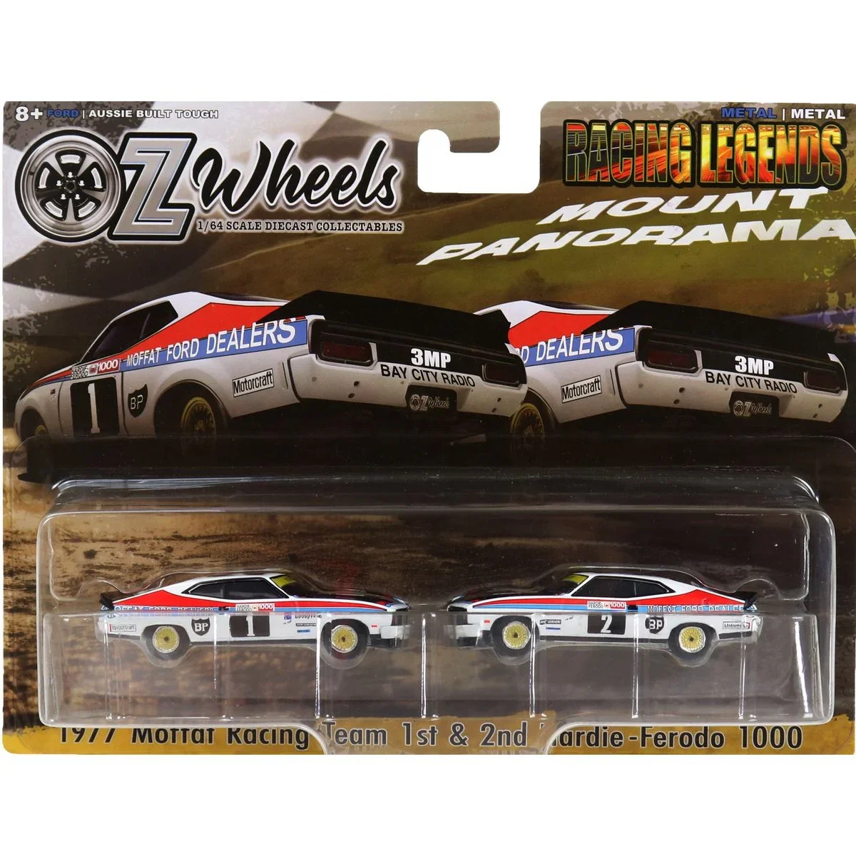 Oz Wheels 1:64 Twin Pack – 1977 Ford XC Coupe Bathurst 1st & 2nd Place
