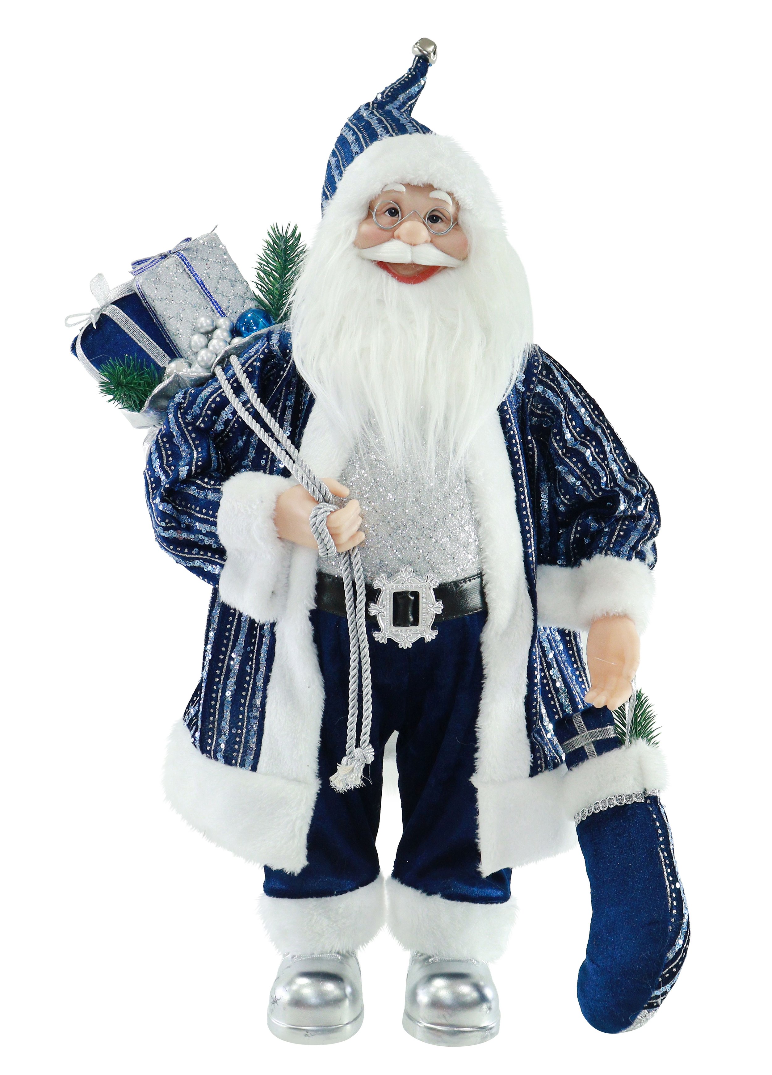 Santa Figurine Royal Blue 60cm