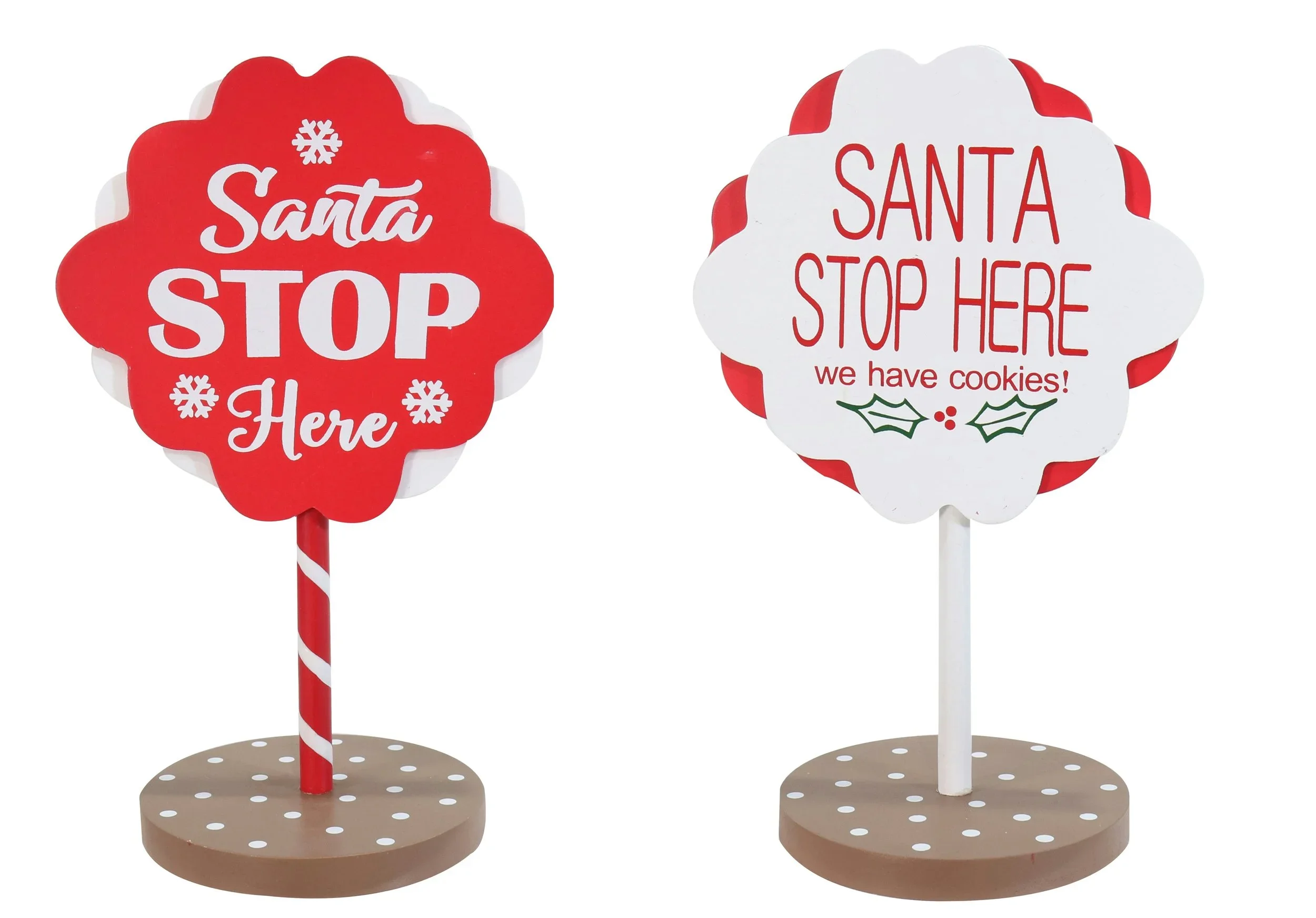 Santa Stop Here Table Sign - 22cm