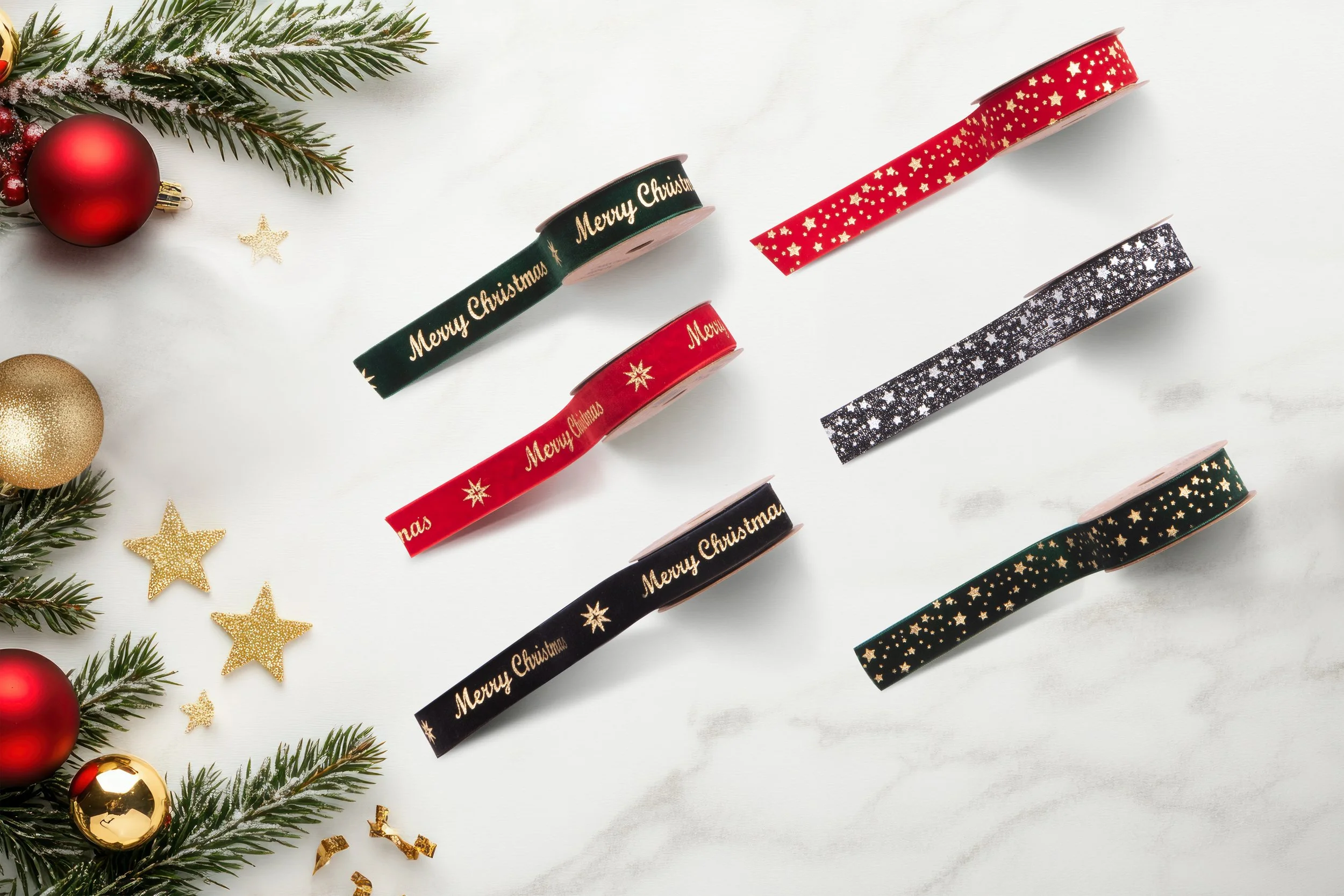 Velvet Foil Ribbon 2.5m