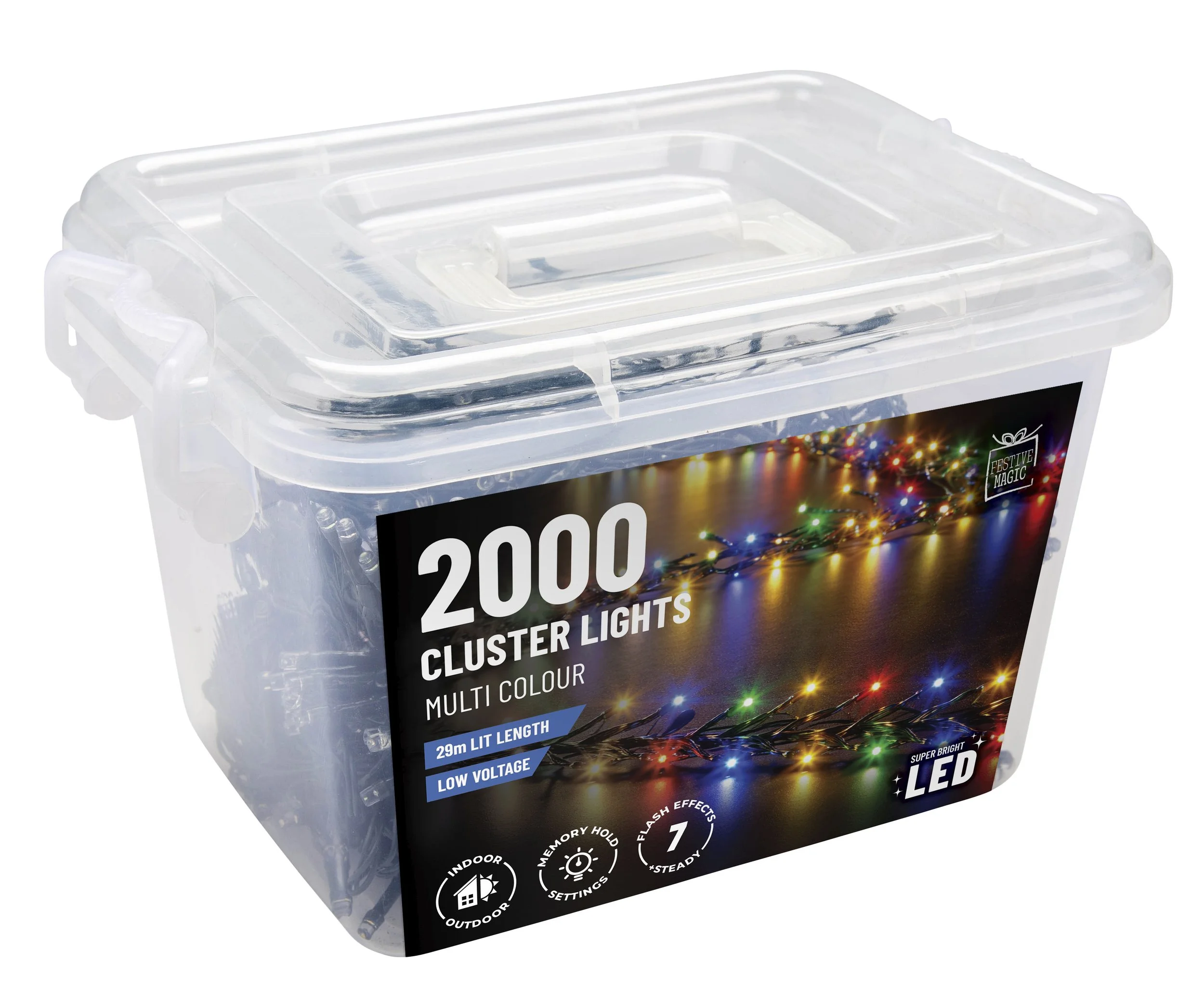 2000 LED Cluster Lights – Multi Colour