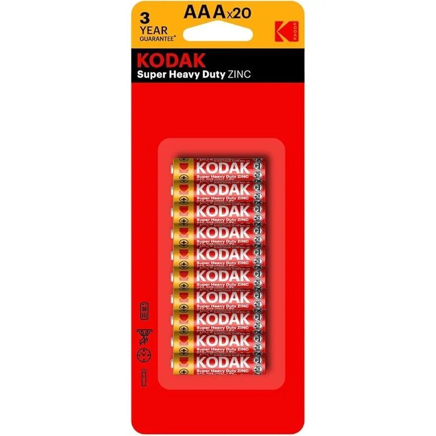 Kodak Super Heavy Duty AAA Batteries – 20 Pack