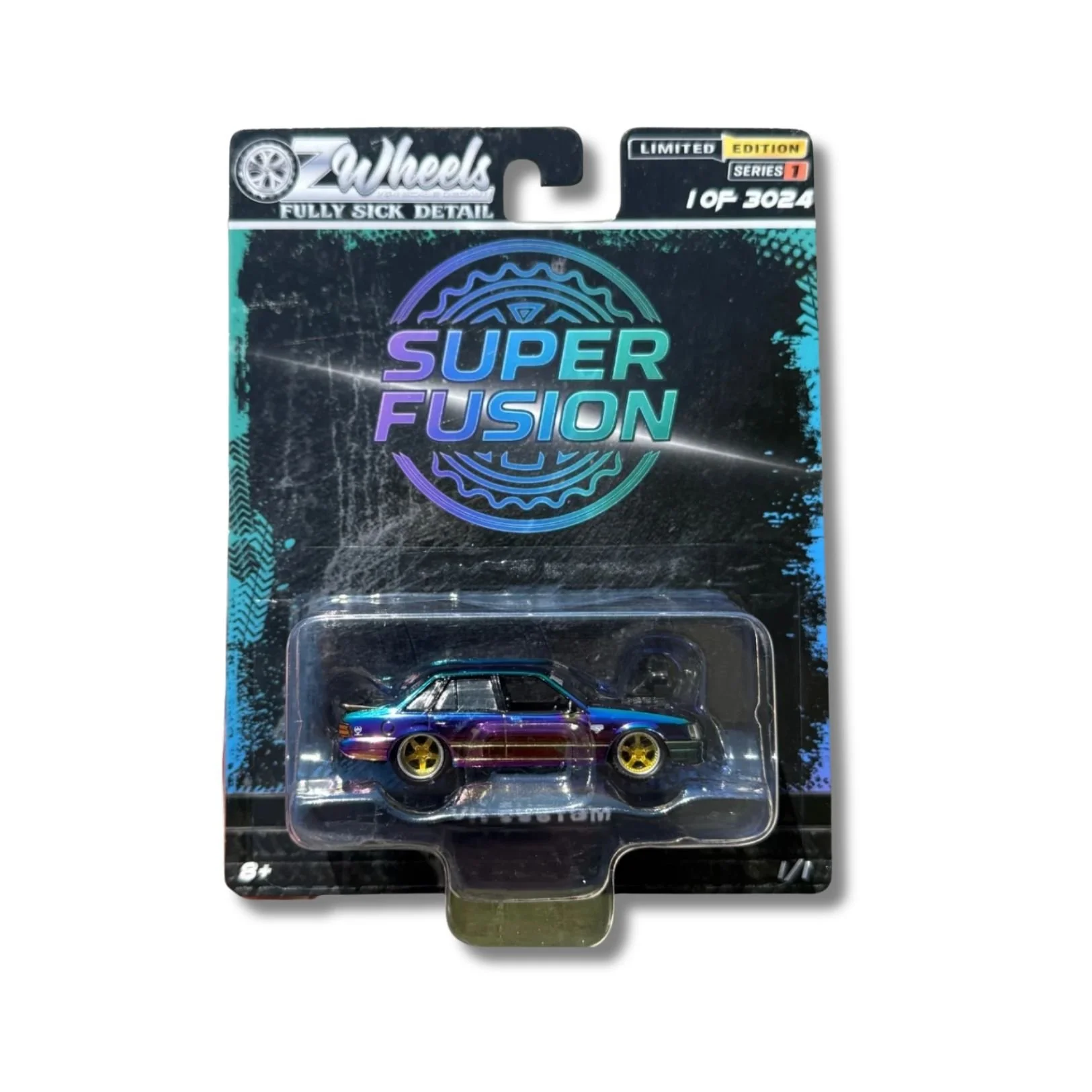 OZWheels 1:64 Holden VK Commodore Super Fusion FSD Fully Sick Detail in protector case – 2025 Diecast Expo