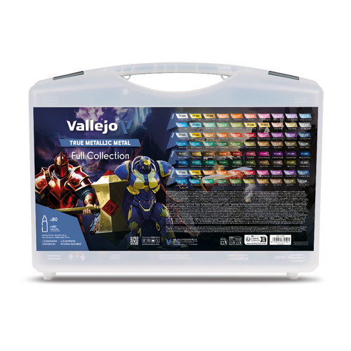 Vallejo True Metallic Metal Case – 80 Colour Paint Set