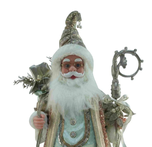 Santa Soft Green Standing 60cm with Music