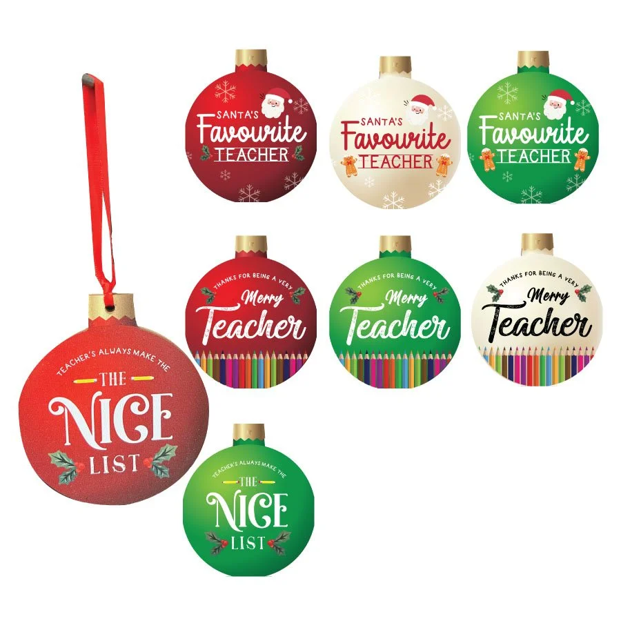 Festive Teachers' Ceramic Bauble