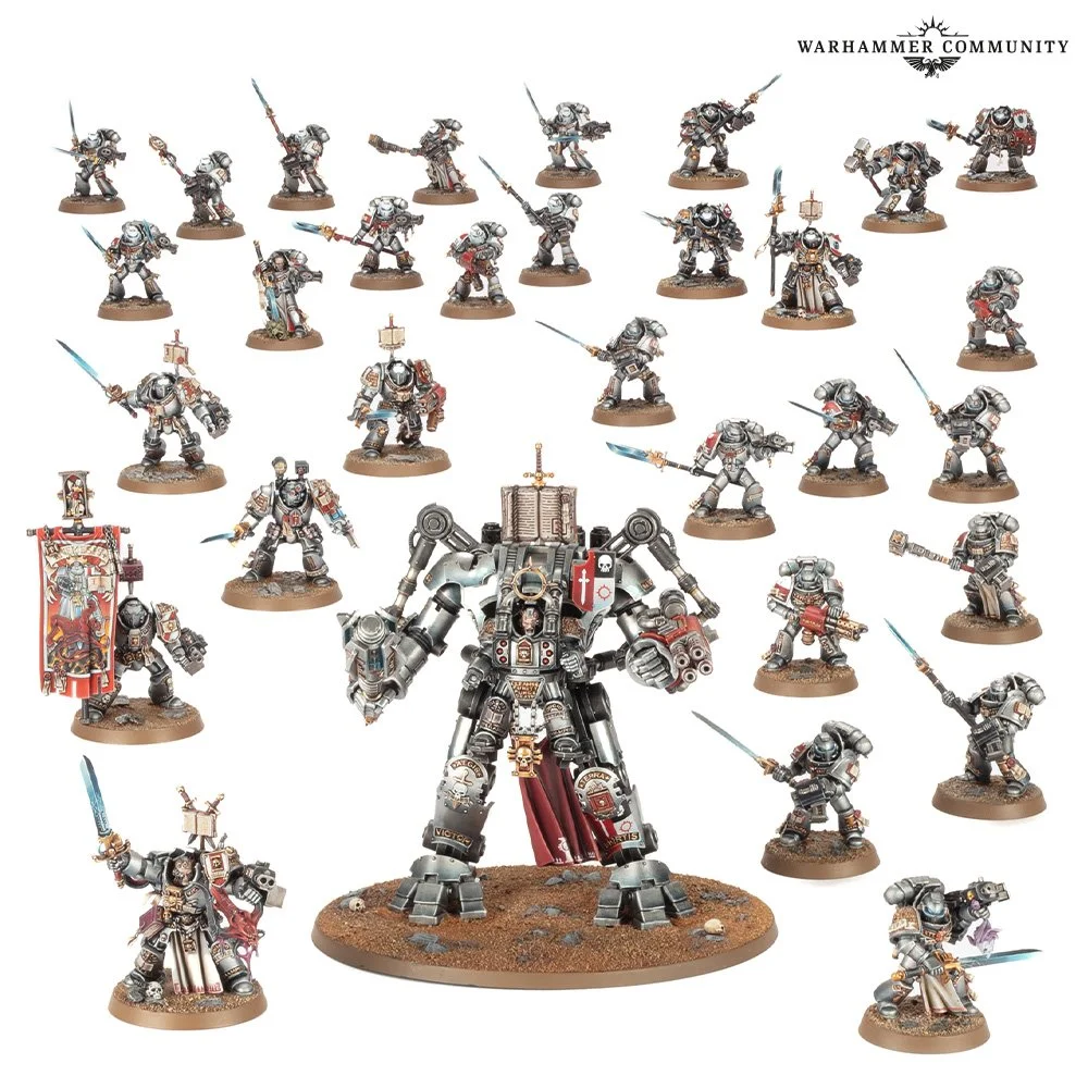Warhammer 40K Sanctic Conclave Battleforce box with Grey Knights Dreadknight, Terminators, Paladins and Strike Squads