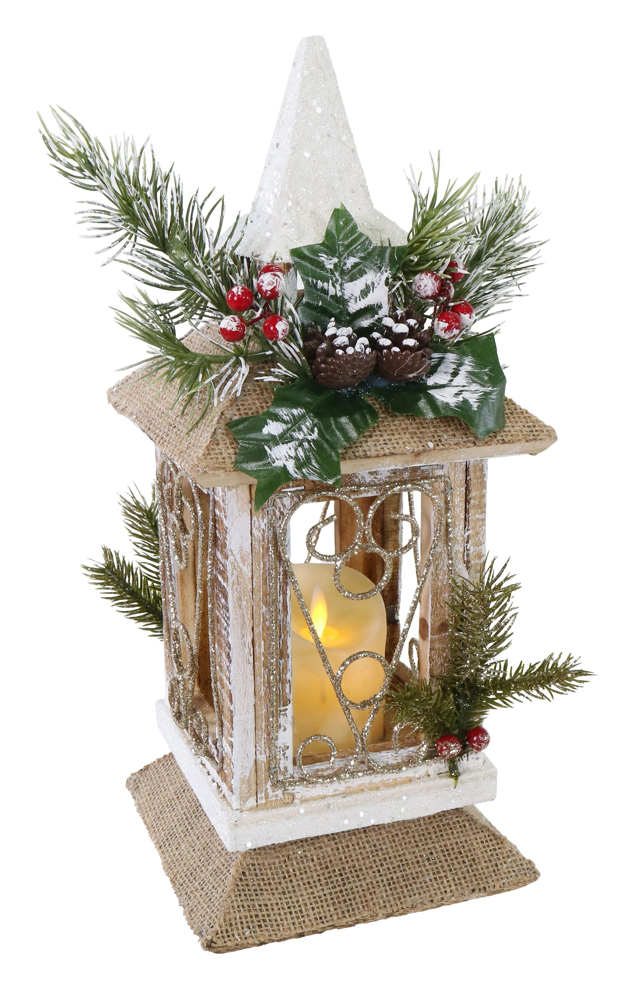 LED Table Lantern Snowy