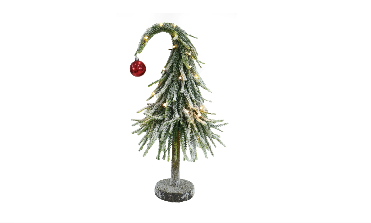 Light Up - Battery Operated Spiky Curve Top Tree - 46cm