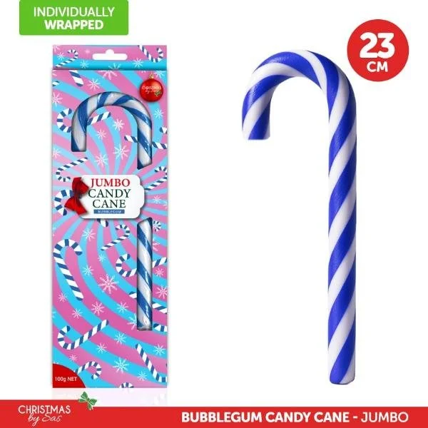 Candy Cane Jumbo Bubblegum – Blue & White