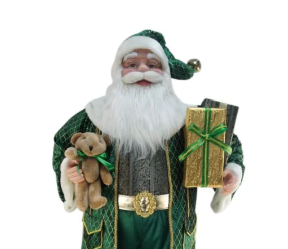 Standing Santa Green - 120cm